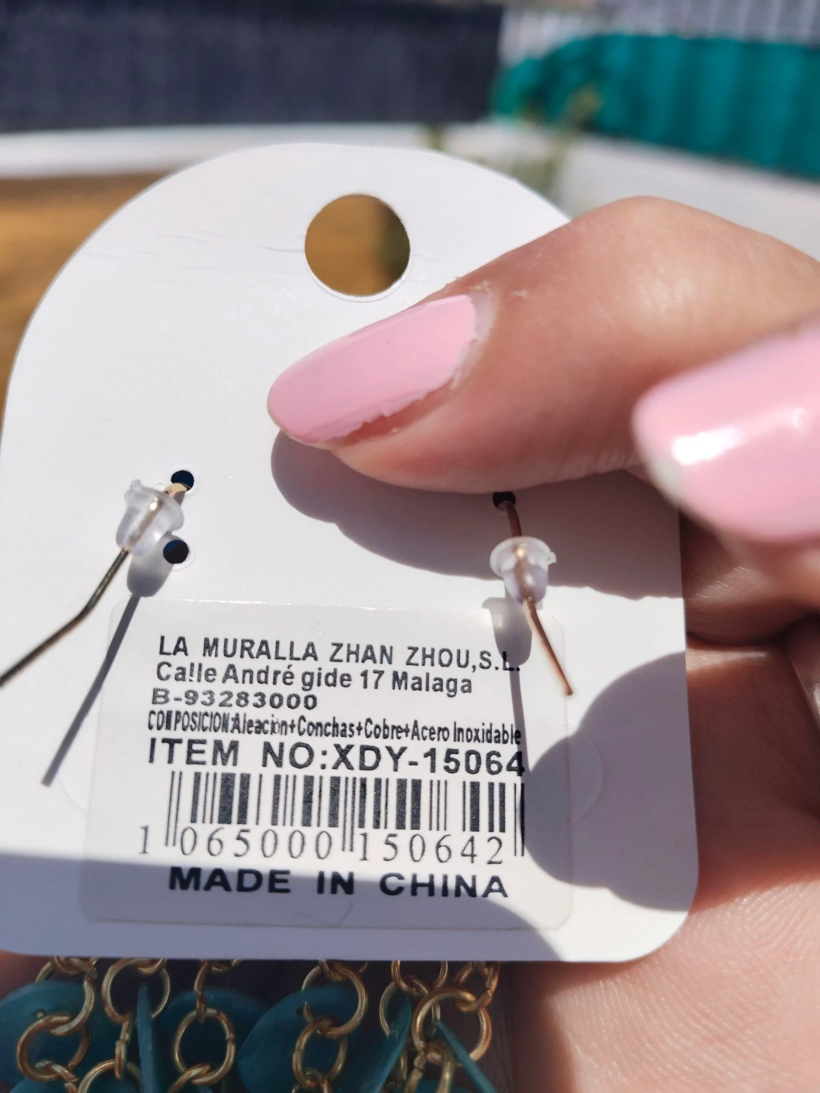 Pendientes 🐠 turquesas y dorados  – photo 6